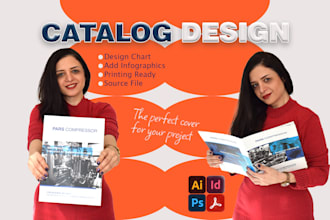 design product catalog, brochure and magazine pages