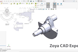 do 2d,3d drawings for printing and cnc in solidworks, fusion 360, inventor, creo