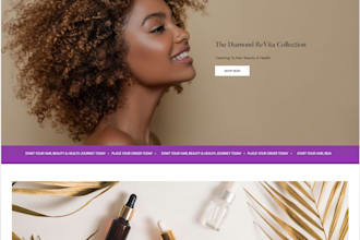 design beauty salon website, cosmetics, boutique, fashion website, spa website