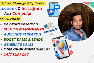 set up facebook and instagram advertisement campaigns