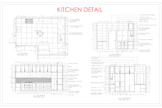 do kitchen drafting, bathroom drafting, wardrobe drafting