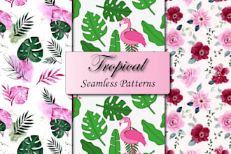 design seamless tropical pattern design