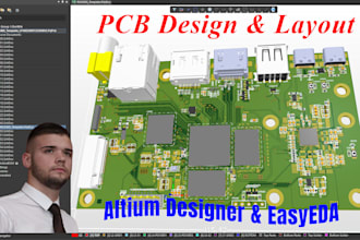 design pcb, schematic circuit with altium designer, easyeda