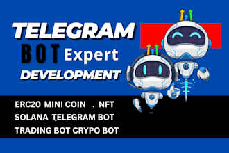 develop solana arbitrage bot, solana telegram bot, solana volume bot