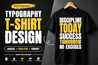 create modern typography t shirt design