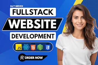 build custom website as a full stack developer, frontend, backend developer