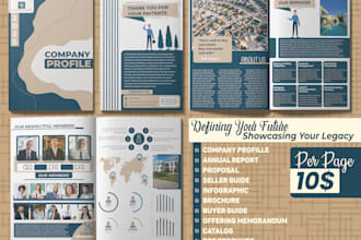 design company profile annual report infographic prospectus digital om brochure