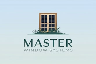 do awesome window manufacturing logo design