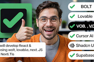 build react and next js apps using lovable, bolt, v0, cursor ai, and supabase