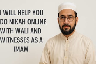 help you do nikah online with wali and witnesses as your imam