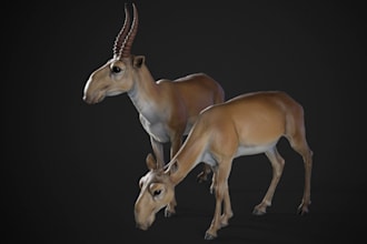 3d animal model, character model, action figure model for 3d printing