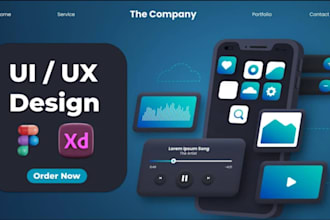 do attractive mobile UI UX design, dashboard and product ui ux design in figma