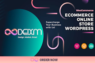 design wordpress ecommerce website, woocommerce website or online store