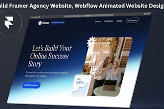 build framer agency website, webflow animated website design