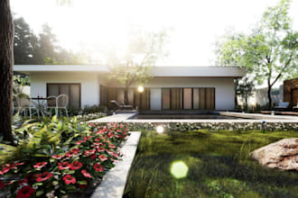 be landscape 3d architect,frontyard, garden design, patio landscape,pool,archviz