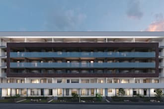 redesign 3d commercial building, render apartment, complex, mall,store exterior