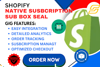 setup shopify native susbscription boxpaywhirl subbox seal utterbond subify app