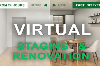 do virtual staging and renovation with virtual furniture