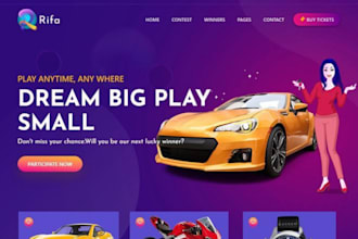 create raffle website competition website giveaway event website