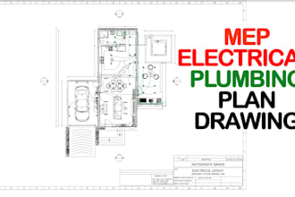 draw your architectural mechanical electrical plumbing plans mep drawings