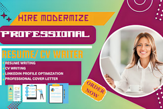 write and edit professional ats resume cv optimize linkedin profile cover letter