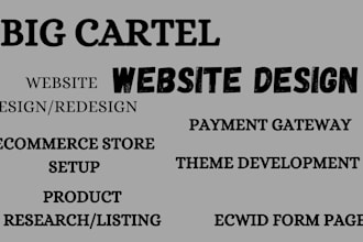 build ecwid website store big cartel website store bigcommerce shopify store