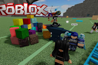 do roblox full game creation, roblox map, roblox script, gui, vfx, tycoon roblox