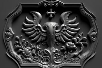convert 2d bas relief image to 3d bas relief model 3d cnc design 3d engraving