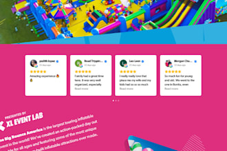 design rental websites for rv, campervan, bounce house, sauna, and rv motorhome