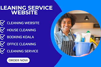build cleaning service website house, car, office cleaning booking koala website