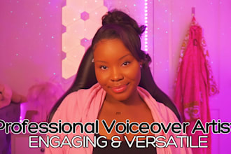 create a professional, engaging female voiceover for youtube, ads, and more