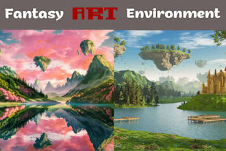 paint landscape art environment art fantasy illustration background concept art