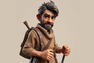 do character modeling, action figure,3d character, 3d bjd, stl, for 3d printing