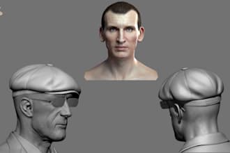 sculpt 3d head 3d bust likeness 3d metahuman realistic face 3d mask 3d portrait