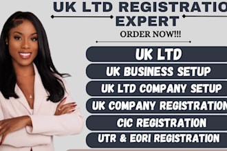 register UK ltd company formation cic setup vat registration utr for uk non uk