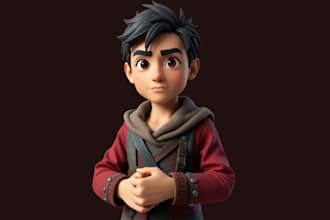 do 3d model, 3d doll, 3d figurine, character modeling, 3d toy for 3d printing