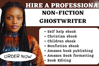 christian ebook self help book writer romance fiction ghostwriter novel writer