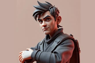 sculpt a 3d character, 3d model, 3d toys, miniature, stl, bjd for 3d printing