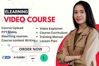 create video course, scripts, voiceover, explainer video and course upload