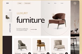 build a furniture shopify store or squarespace dropshipping website