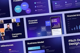 design professional powerpoint, business infographics and investor pitch deck