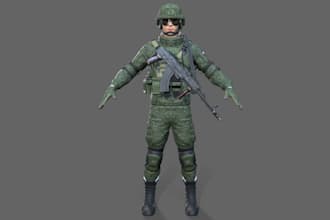 revamp 3d character model,daz3d ue5,sculpt3d,unity game character,texture,dayz