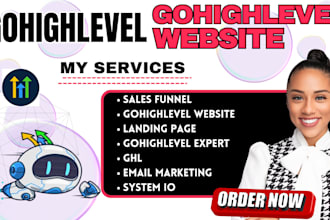 go high level sales funnel website landing page high level ghl automation expert