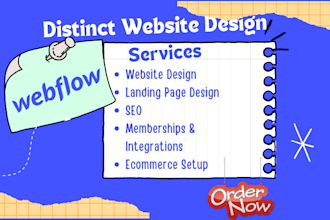 design webflow website, landing page, ecommerce store, blog, cms, relume
