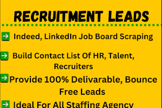 recruitment list building indeed and linkedin leads