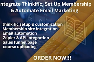 integrate thinkific, mailchimp, zaiper, hubspot, covertkit, zoom and CRM