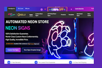 design neon shopify store neon dropshipping store neon website