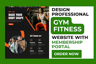 design gym fitness website personal trainer workout website health and fitness
