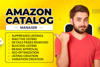 resolve amazon listing errors, search suppressed, inactive and variation issue