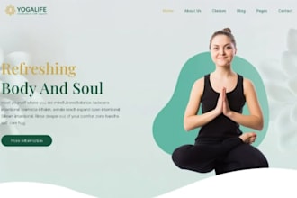 create yoga website yoga instructor website trainer personal trainer website